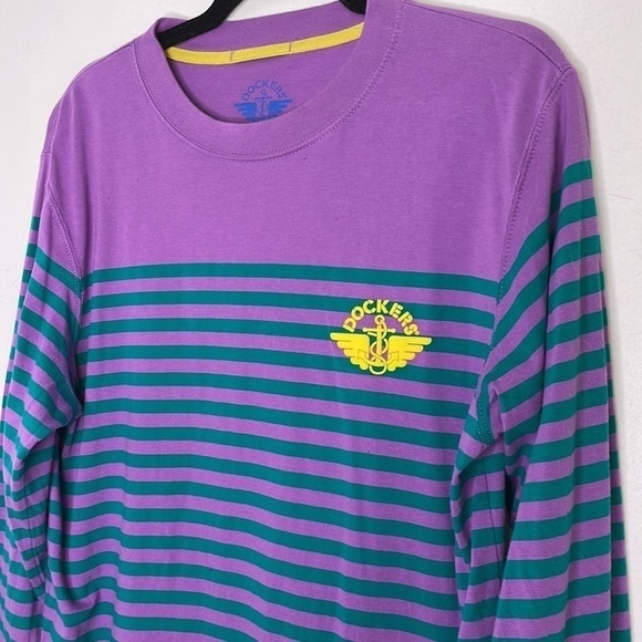 Dockers contrasting stripes unisex long sleeve top - Picture 2 of 6